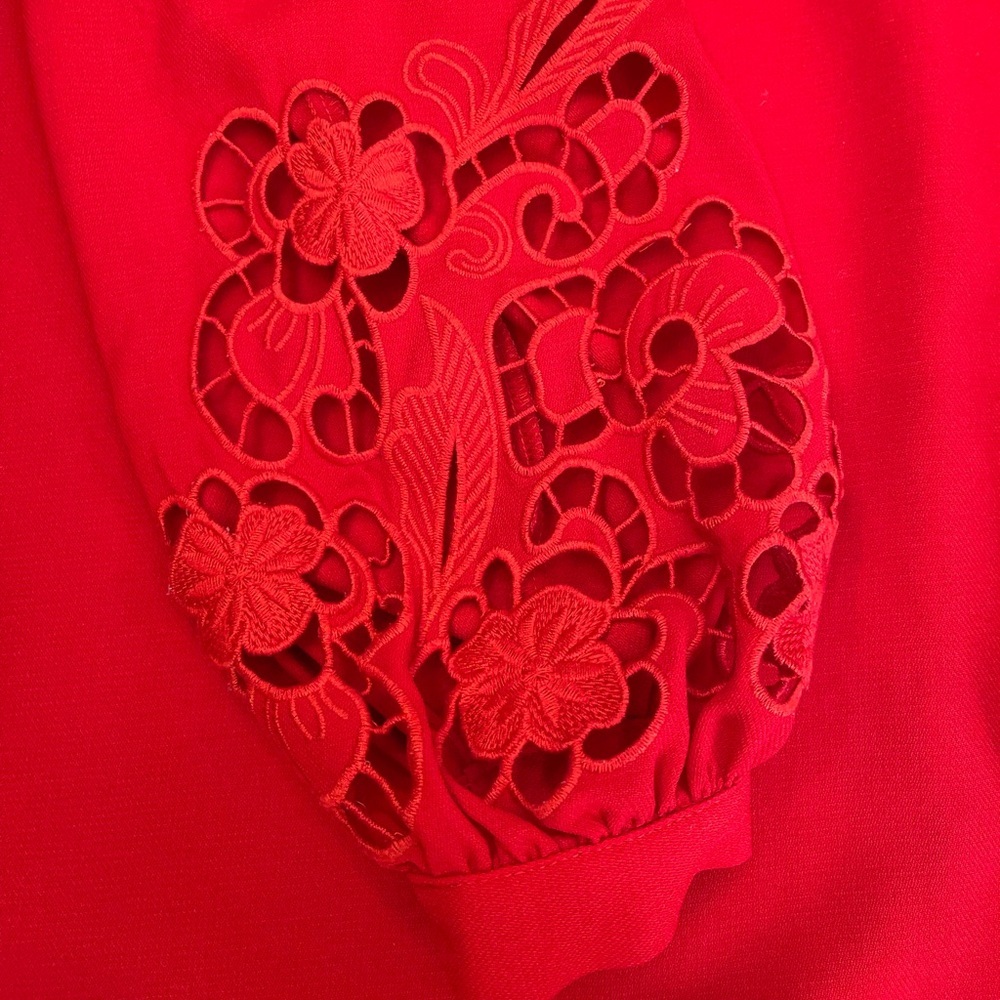 H&M Embroidered Lace Cut Out Dress Size 6 - Picture 2 of 5